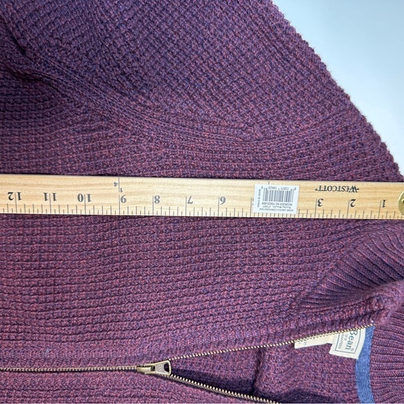 LL Bean Men's Organic Cotton‎ Full Zip Sweater Purple Medium Regular 508221 - Picture 10 of 10